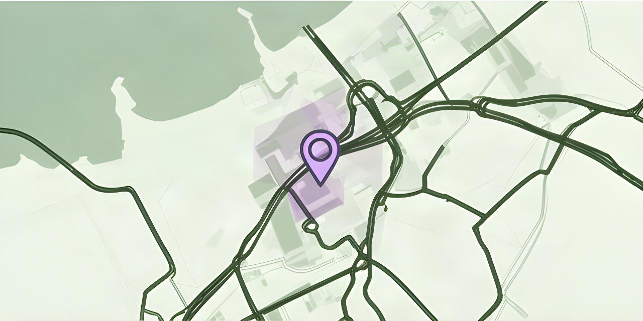 Stylised location map showing Brighton Road in Worthing, West Sussex